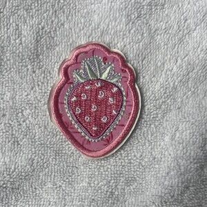 Stoney Clover Lane x LoveShackFancy Pink Strawberry Embroidered Patch